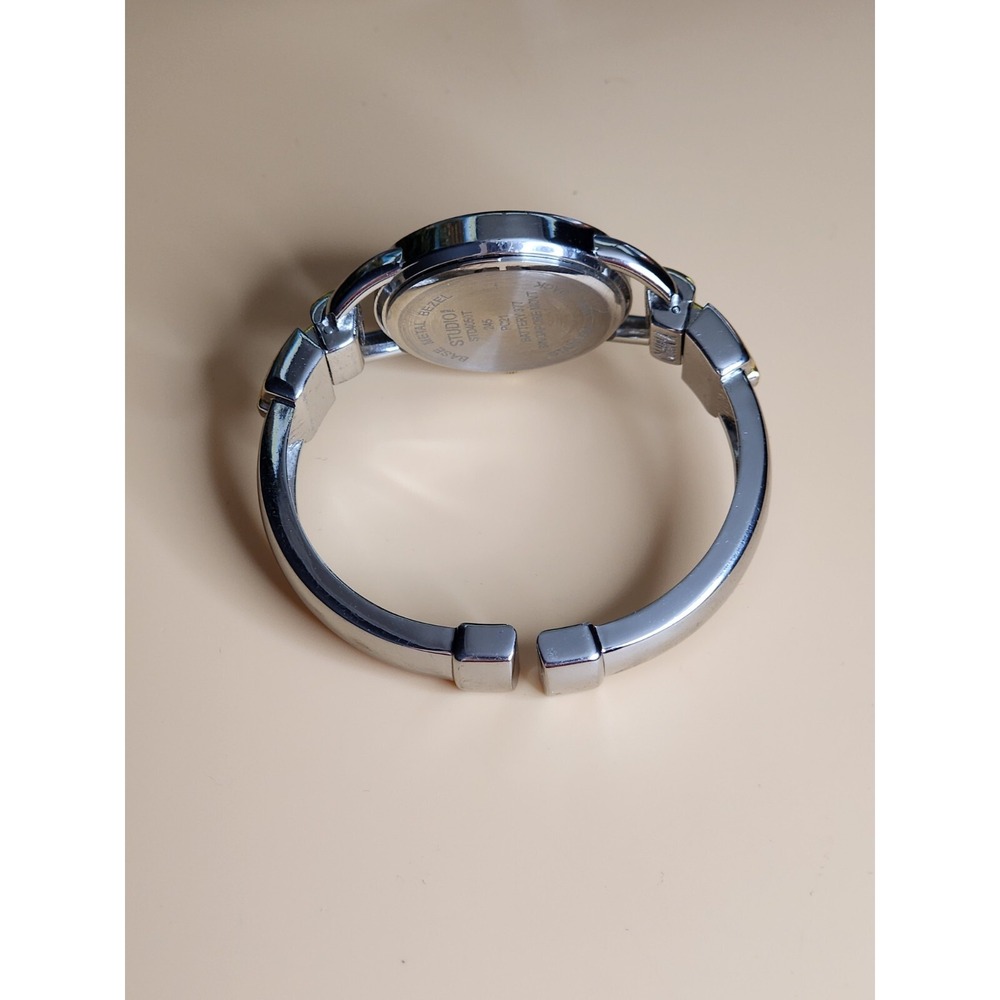 STUDIO Gold & Silver Tone Cuff Watch Adjustable Very Comfortable FREE $HIPPING!! - Picture 4 of 8